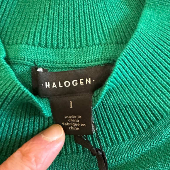 Halogen Emerald Green Ruffle-Shoulder Sweatshirt - Picture 4 of 6